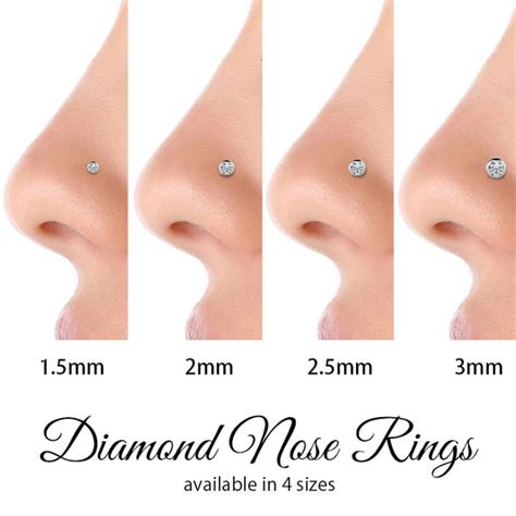 nose stud size chart.